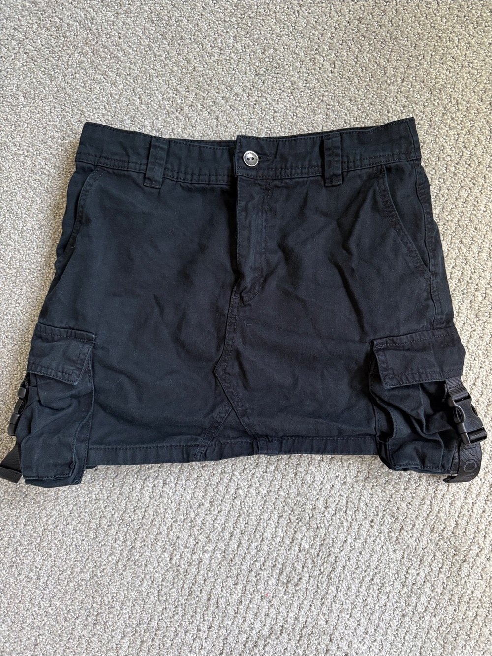Bershka Black Mini Cargo Skirt